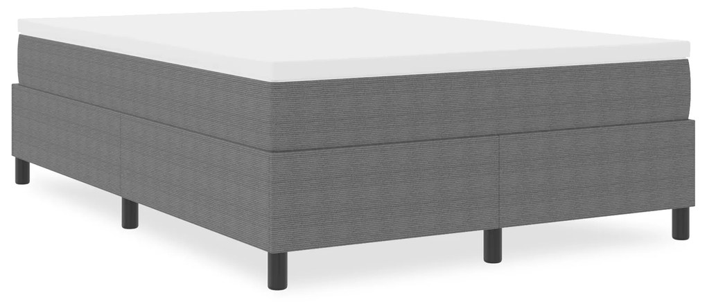 vidaXL κρεβάτι με ελατήριο Ανοιχτό γκρι 160x200 εκ. από μήτρα κορντούρας