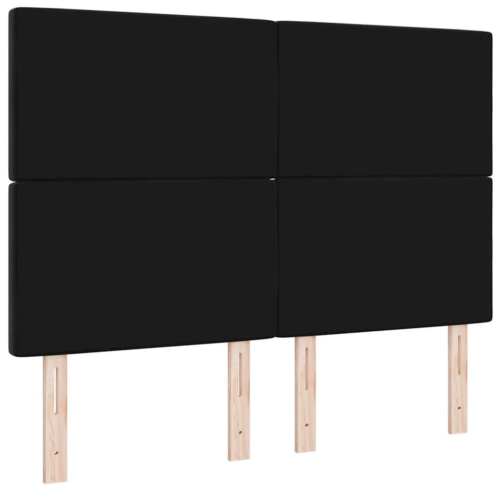 vidaXL Βελούδινο Κεφαλάρι Argyle με κεφαλάρι Μαύρο 140 cm Βελούδο