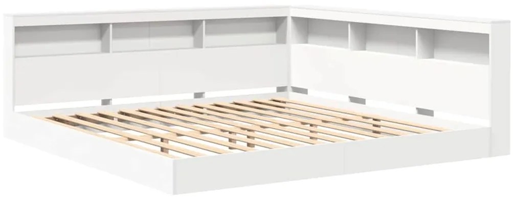 vidaXL Βιβλιοθήκη Κρεβατιού Λευκό 180 x 200 cm Επεξεργασμένο ξύλο