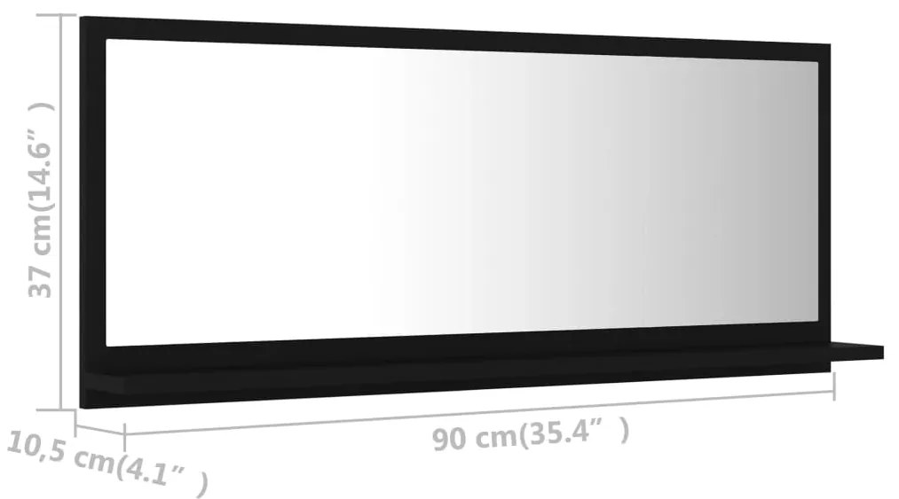 ΚΑΘΡΕΦΤΗΣ ΜΠΑΝΙΟΥ ΜΑΥΡΟΣ 90 X 10,5 X 37 ΕΚ. ΜΟΡΙΟΣΑΝΙΔΑ 804581