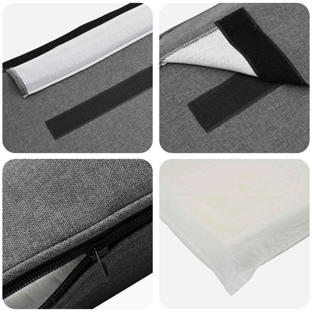 vidaXL Ταπετσαρισμένο κεφαλάρι Καφέ και Ανοιχτό Γκρι 100 cm