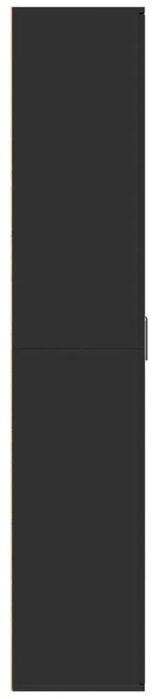 vidaXL Ντουλάπι Μαύρο 80x35x180 εκ. από Επεξεργασμένο Ξύλο