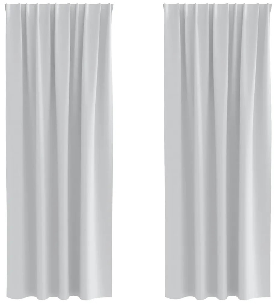 vidaXL Κουρτίνες 2 pcs Ανοιχτό Γκρι 225x140εκ. Πολυεστέρας