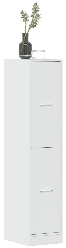 vidaXL Συρταριέρα Γενικής Χρήσης Γυαλ. Λευκό 30x41x144,5 Επεξ. Ξύλο