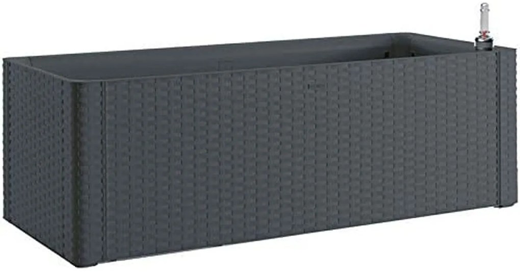 Αυτοποτιζόμενο Φυτευτή Stefanplast Natural Delux Ορθογώνιο Ανθρακί 100 x 43 x 33 cm