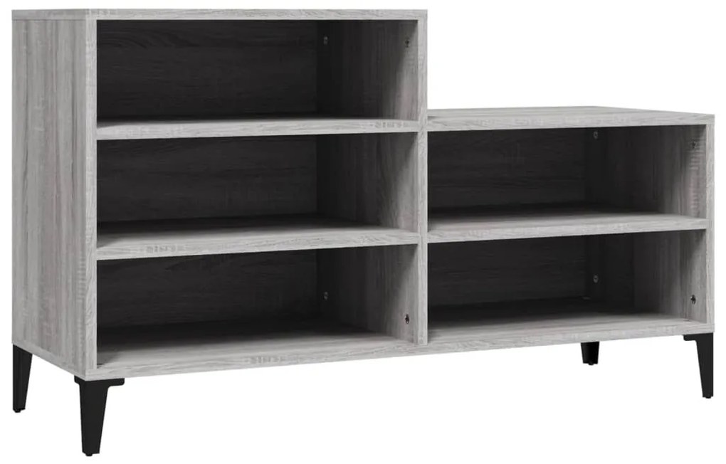 vidaXL Παπουτσοθήκη Γκρι Sonoma 102x36x60 εκ. από Επεξεργασμένο Ξύλο