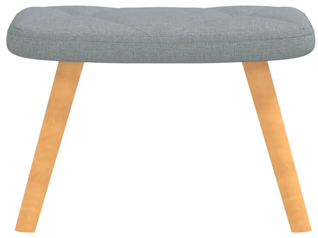 vidaXL Πολυθρόνα Relax Ανοιχτό Γκρι Υφασμάτινη με Σκαμπό