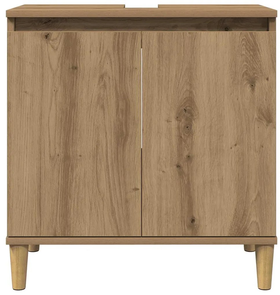vidaXL Ντουλάπι Νιπτήρα τεχνίτης Δρυς 58x33x60 εκ. Επεξεργασμένο Ξύλο