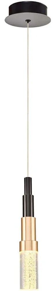 Φωτιστικό Οροφής 701CHD1529 Φ5x120cm Led 500lm 5W 3000K Black-Gold Opviq
