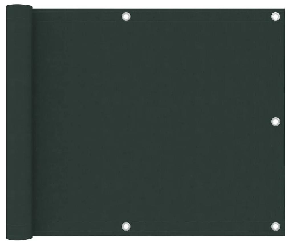 Διαχωριστικό Βεράντας Σκούρο Πράσινο 75x500 εκ. Ύφασμα Oxford - Πράσινο