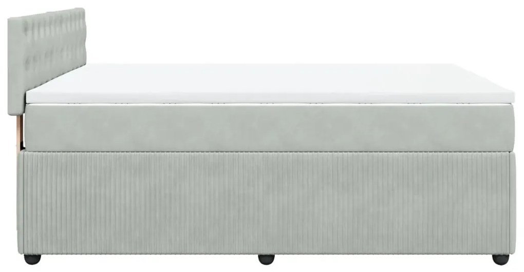 ΚΡΕΒΑΤΙ BOXSPRING ΜΕ ΣΤΡΩΜΑ ΑΝΟΙΧΤΟ ΓΚΡΙ 140X200 ΕΚ. ΒΕΛΟΥΔΙΝΟ 3290070