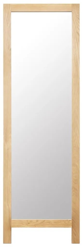 Καθρέφτης Δαπέδου 48 x 46,5 x 150 εκ. από Μασίφ Ξύλο Δρυός - Καφέ
