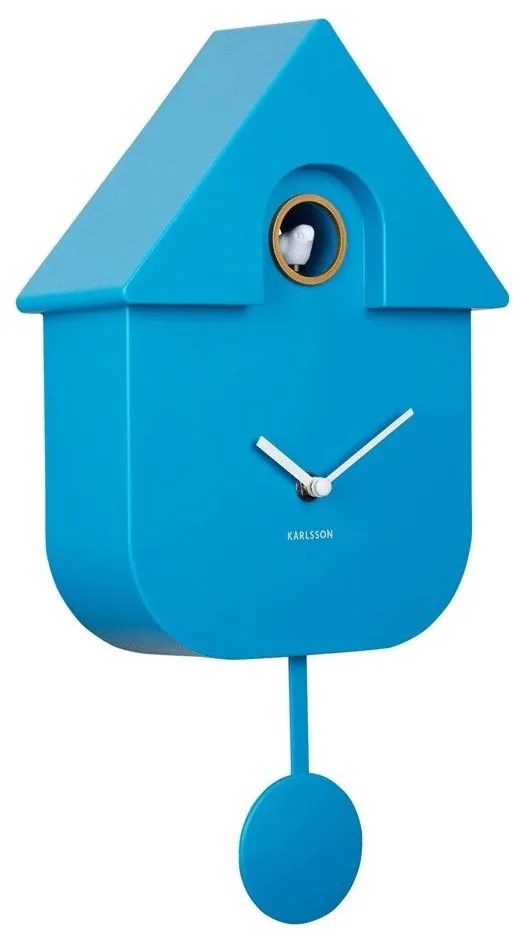 Ρολόι Τοίχου KA5768BB Modern Cuckoo Bright Blue Karlsson Plastic