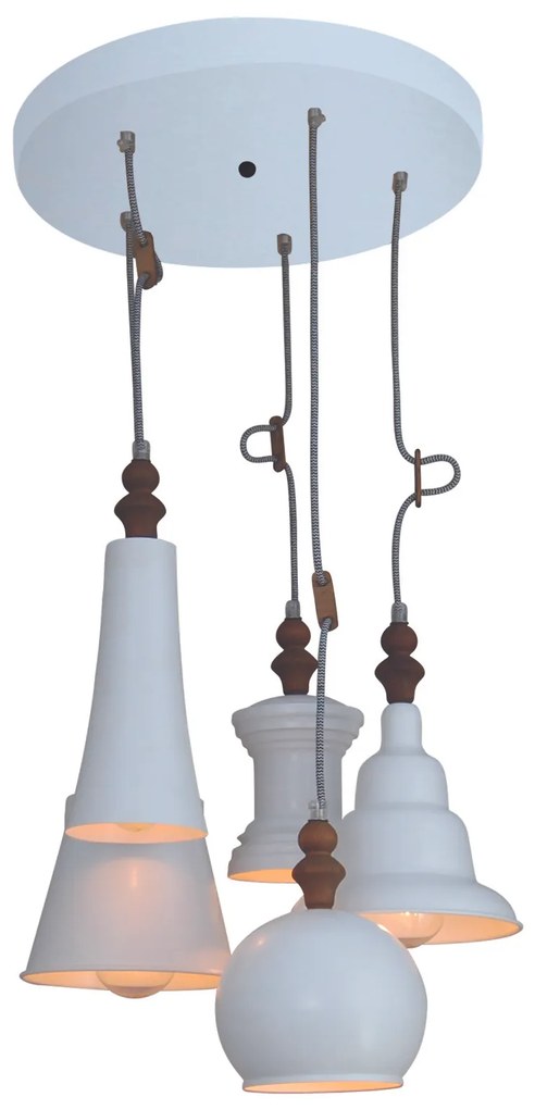 Φωτιστικό Οροφής  HL-052S-5P TRIXY WHITE PENDANT - 51W - 100W - 77-2748