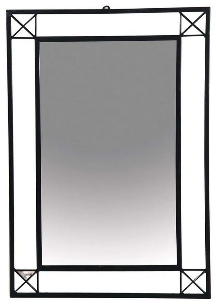 Καθρέπτης Τοίχου 60x86cm 186507 Black Μέταλλο,Γυαλί