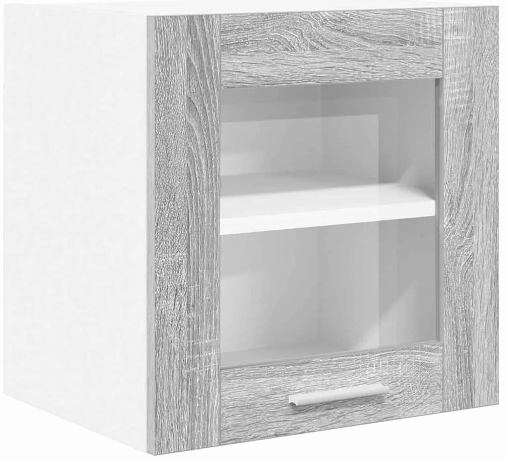 vidaXL Κρεμαστό ντουλάπι με πόρτα 2 pcs Γκρίζο Σονομα 40 x 31 x 40 εκ.