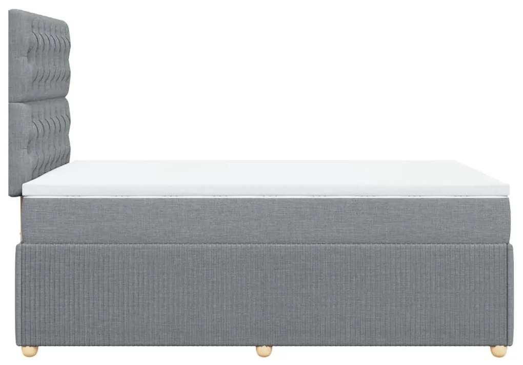 ΚΡΕΒΑΤΙ BOXSPRING ΜΕ ΣΤΡΩΜΑ ΑΝΟΙΧΤΟ ΓΚΡΙ 120X190 ΕΚ. ΥΦΑΣΜΑΤΙΝΟ 3294302