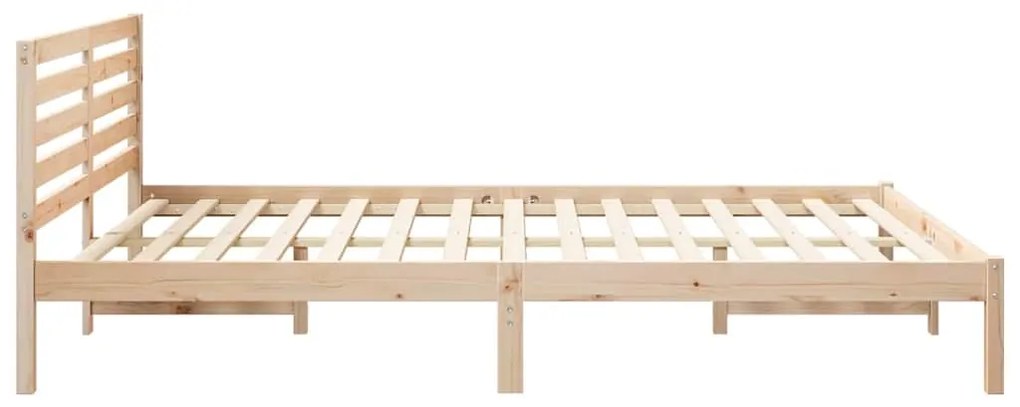 vidaXL Σκελετός Κρεβατιού Καφέ 160 x 210 cm Μασίφ ξύλο πεύκου