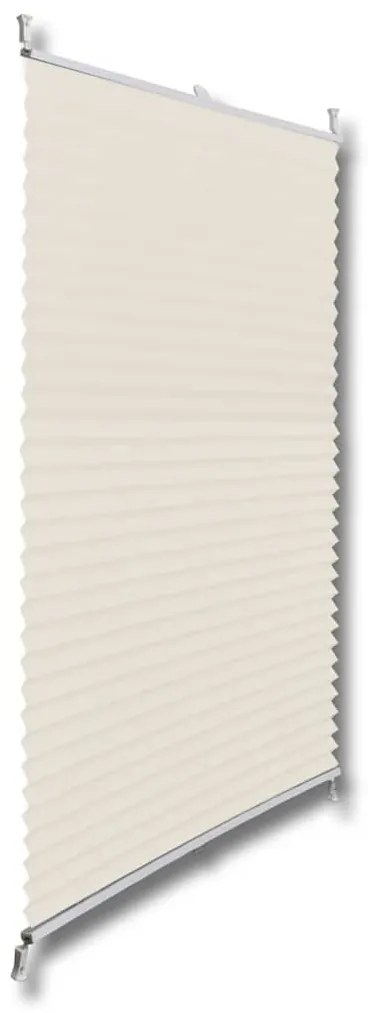 vidaXL Πλισέ ρόλερ σκίασης 110x150cm Κρεμ