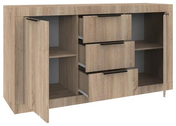 Μπουφές Doha σε sonoma απόχρωση 150x45x80.5εκ 150x45x80.5 εκ.