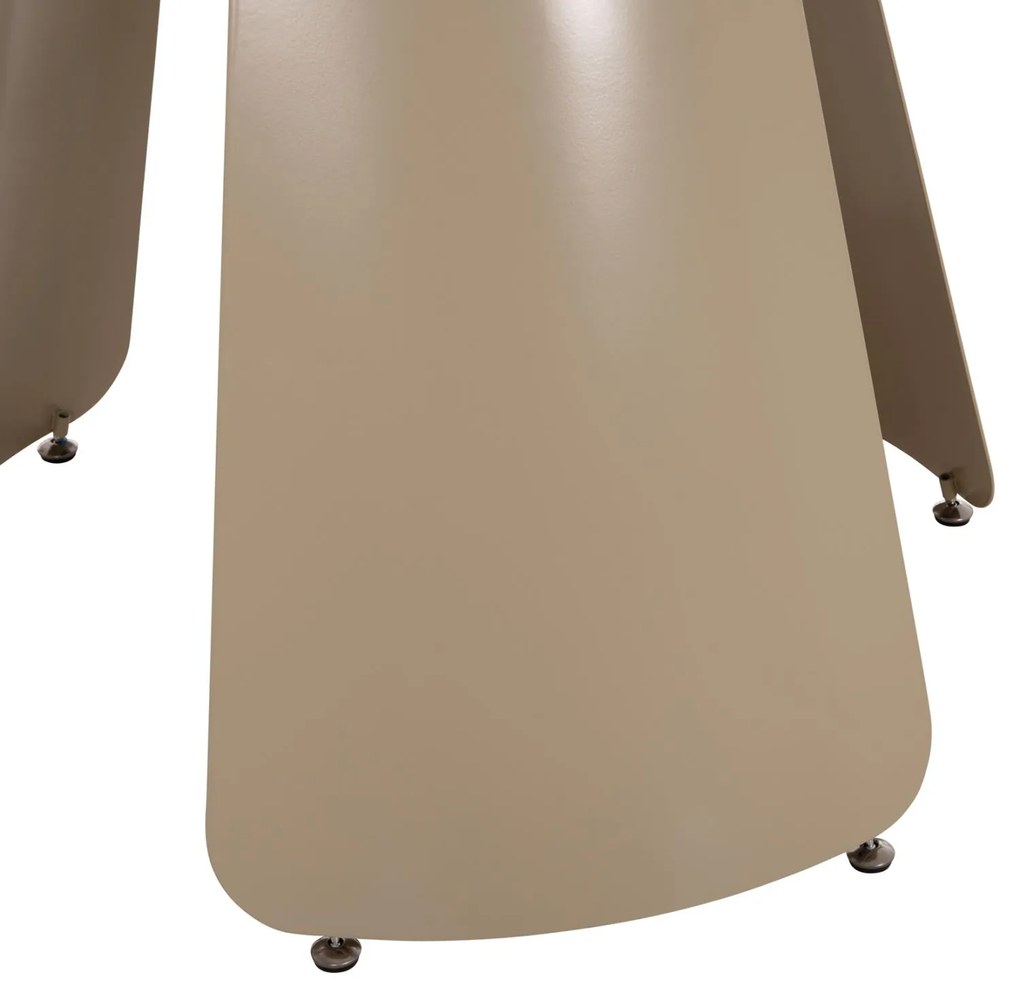 Τραπέζι Τραπεζαρίας SEDAR Στρογγυλό Κεραμικό Τop και Κρέμ Μεταλλικά πόδια Φ120x78Υεκ. 120x120x78 εκ.