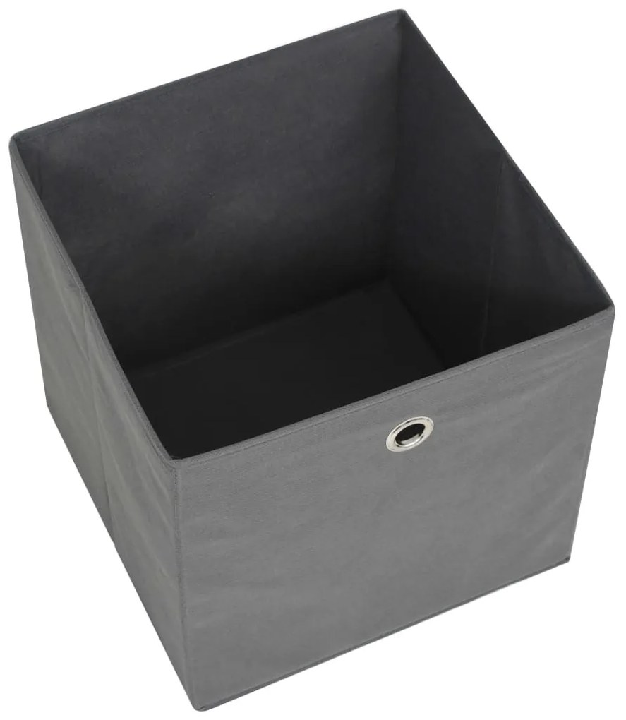 vidaXL Κουτιά Αποθήκευσης 4 τεμ. Γκρι 28x28x28 εκ. Ύφασμα Non-woven