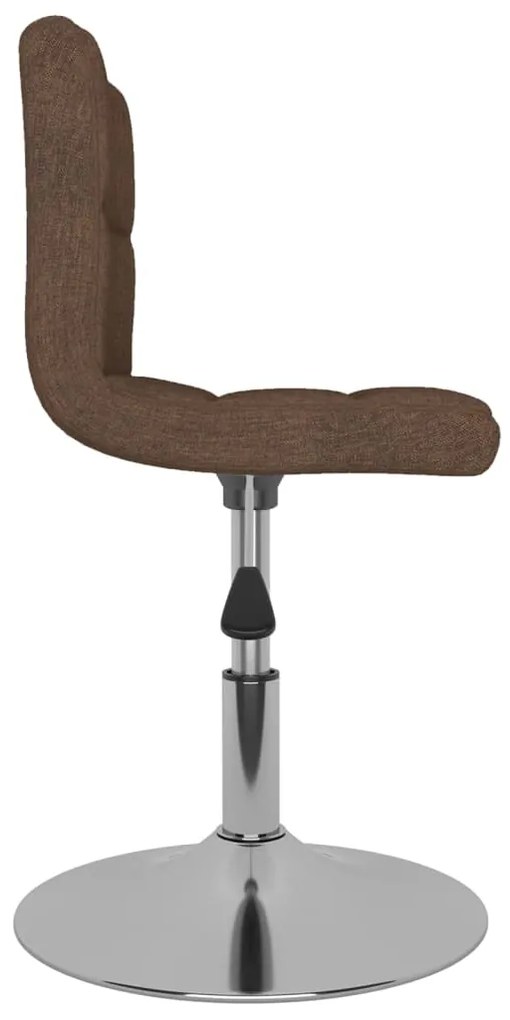 vidaXL Καρέκλες Τραπεζαρίας Περιστρεφόμενες 6 τεμ. Καφέ Υφασμάτινες