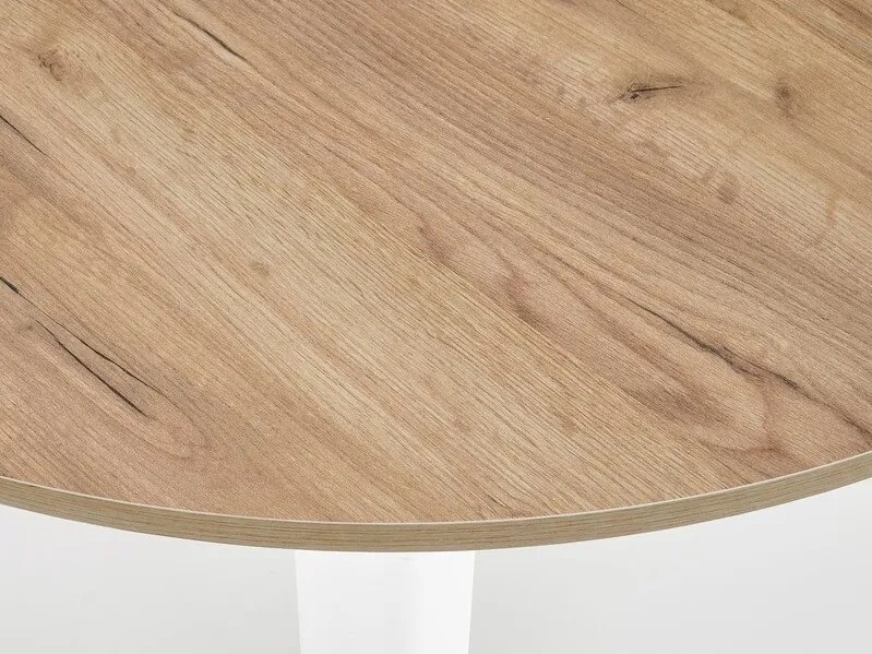 Τραπέζι Houston 961δρυς + Άσπρο Άσπρο, Craft δρυς, Άσπρο, 76cm, 29 kg, Επιμήκυνση, Ινοσανίδες μέσης πυκνότητας, Φυσικό ξύλο καπλαμά | Epipla1.gr