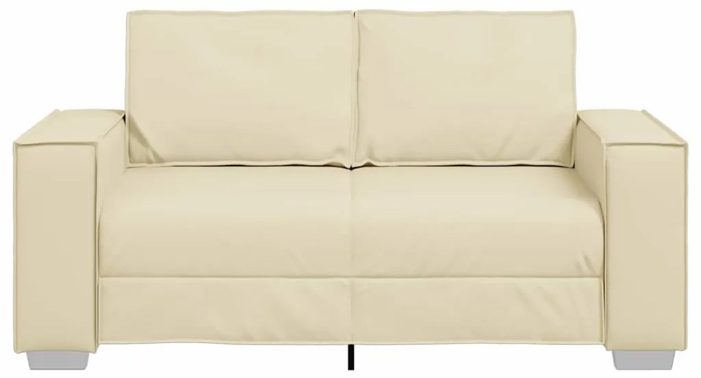 vidaXL Πολυθρόνα-καναπές με μαξιλάρι Κρεμ 160 x 78 x 84 εκ. Δερματίνη
