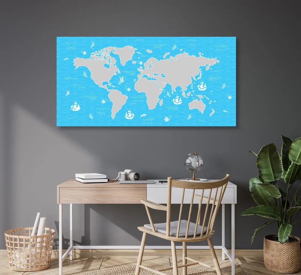 Εικόνα στον παγκόσμιο χάρτη του ουρανού από φελλό - 100x50  flags