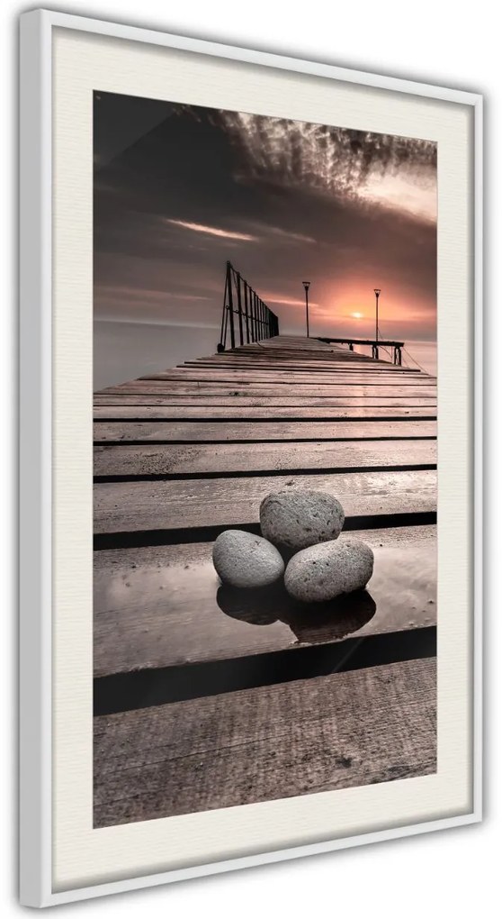 Αφίσα - Stones on the Pier - 20x30 - Χρυσό - Χωρίς πασπαρτού