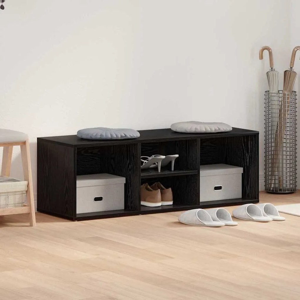 Πάγκος για παπούτσια με ράφι Μαύρη Οξυά 102 x 35 x 35 cm