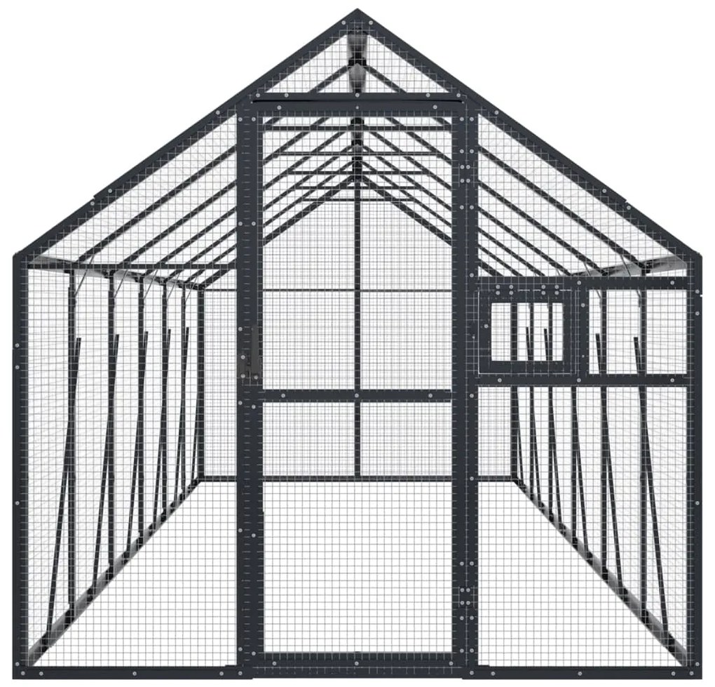 vidaXL Κλουβί Ανθρακί 1,79 x 6 x 1,85 μ. από Αλουμίνιο
