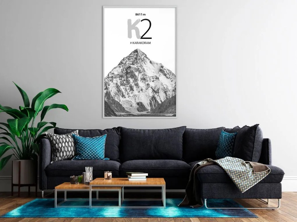 Αφίσα - Peaks of the World: K2 - 20x30 - Χρυσό - Χωρίς πασπαρτού