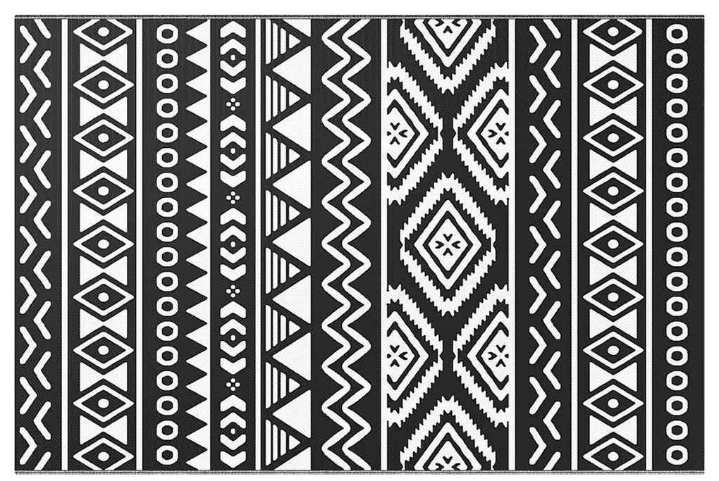 vidaXL Χαλί εξωτερικού χώρου ARAKIL Μαύρο 120x180 cm PP