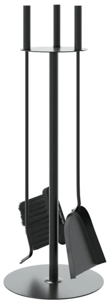 vidaXL Σετ Εργαλείων Τζακιού 4 Τεμαχίων 22x59 εκ. Ατσάλινο