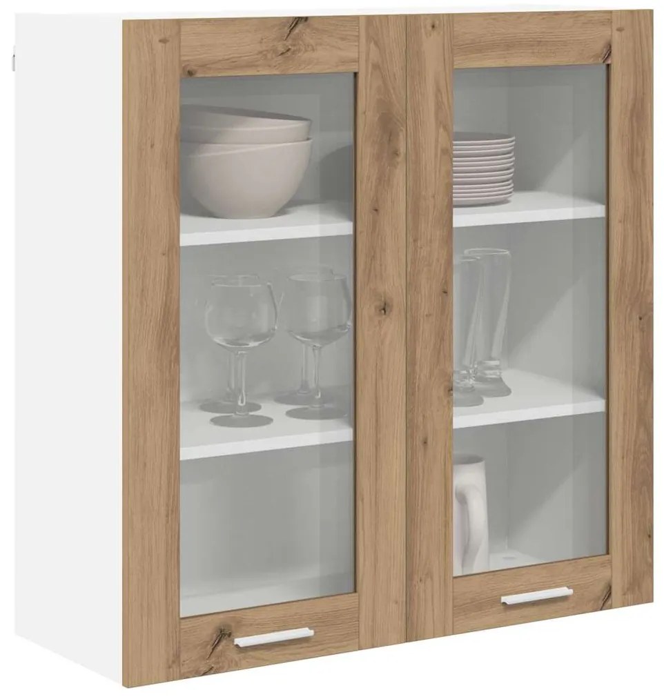 vidaXL Κρεμαστό ντουλάπι με πόρτα Riga Artisan Oak 80 x 31 x 80 εκ.