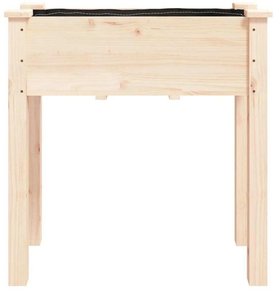 vidaXL Γλάστρα με Επένδυση 71 x 37 x 76 εκ. από Μασίφ Ξύλο Ελάτης