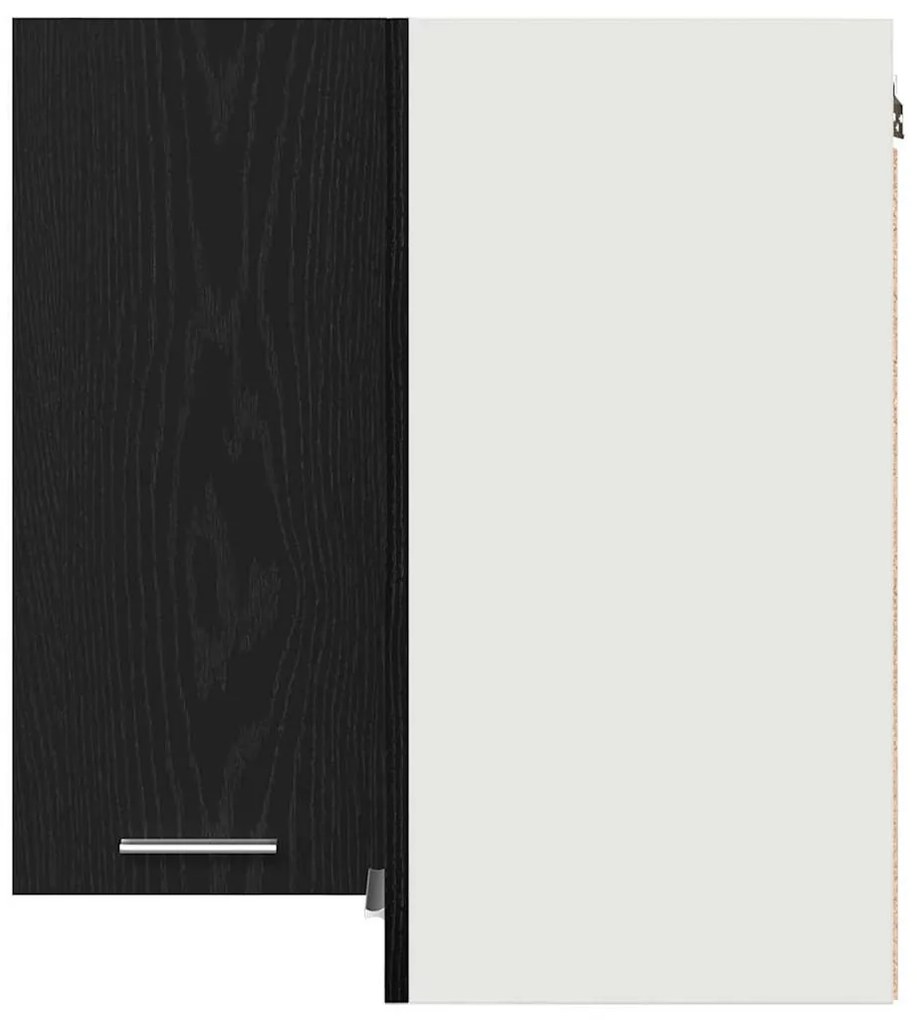 vidaXL Κρεμαστό ντουλάπι με ράφι Lyon Μαύρη Οξυά 57 x 57 x 60 εκ