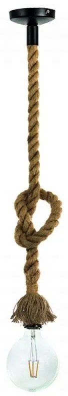 Φωτιστικό Οροφής 4381-1 10x130cm 1xΕ27 Black Inlight Rope, Metal