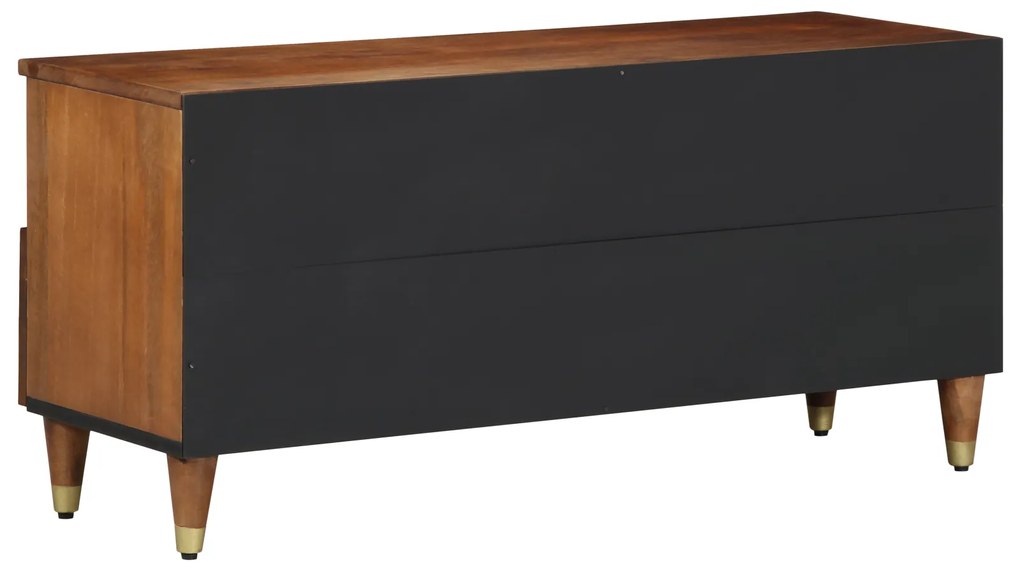 vidaXL Έπιπλο TV Καφέ μέλι Μασίφ ξύλο μάνγκο 100 x 33 x 46 εκ.