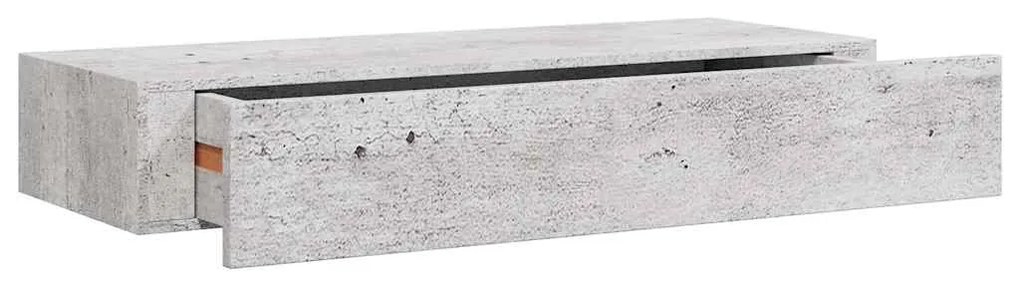 vidaXL Ράφια Τοίχου Συρτάρια 2 τεμ. Γκρι Σκυρ. 60x23,5x10 εκ από MDF