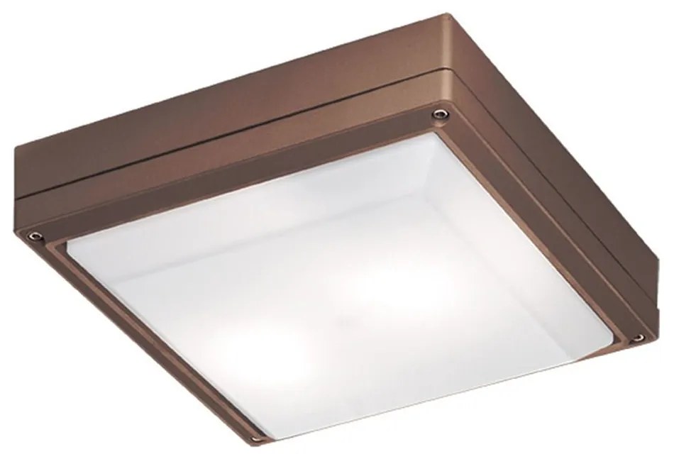 Φωτιστικό Οροφής - Πλαφονιέρα Sq. Leros IP54 4049303 Brown Viokef Aluminium