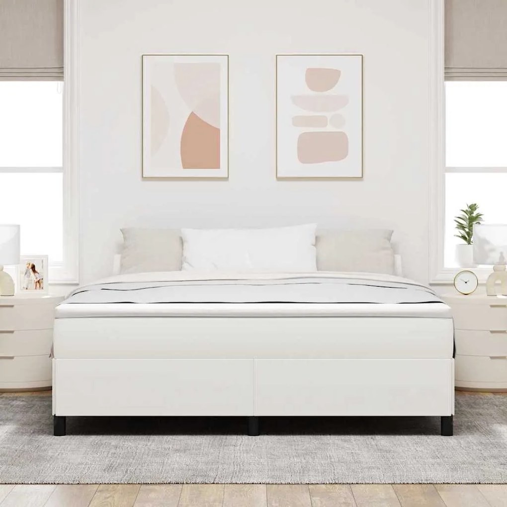 vidaXL Σκελετός Κρεβατιού Κρεμ 180 x 200 cm Βελούδο