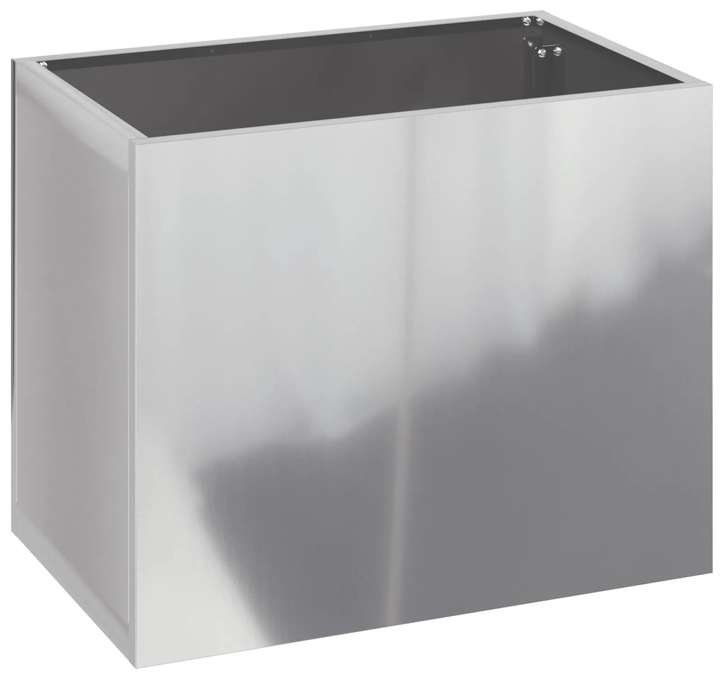 vidaXL Γλάστρα Κήπου Ασημί 50 x 32 x 40 εκ. Γαλβανισμένος χάλυβας