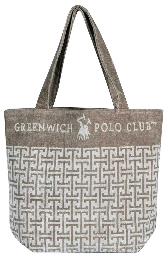 Τσάντα Θαλάσσης Βαμβακερή 55x40εκ. Essential 4006 Γκρι-Taupe Greenwich Polo Club