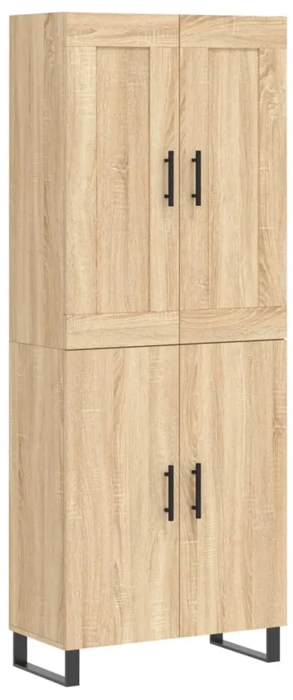 vidaXL Ντουλάπι Sonoma δρυς 69,5 x 34 x 180 εκ. από Επεξεργασμένο Ξύλο