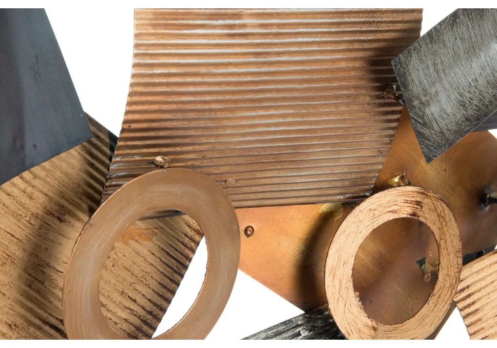 Διακόσμηση τοίχων DKD Home Decor Αφηρημένο Γκρι Μέταλλο Χαλκός Σύγχρονη Κύκλους (109 x 7 x 53 cm)