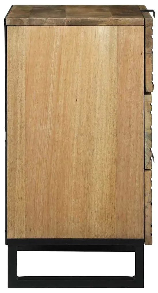 vidaXL Κομοδίνο με συρτάρι Καφέ 50 x 33 x 60 εκ Μασίφ ξύλο μάνγκο