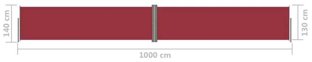 Διαχωριστικό Βεράντας Συρόμενο Κόκκινο 140 x 1000 εκ. - Κόκκινο